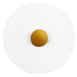 Runde Wandleuchte ⌀25 cm | Moderne Wandleuchte mit geriffeltem Schirm | WLB-D250