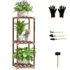 Holzblumenständer für Töpfe | Pflanzenständer | Blumenregal | NZ237-BAMBOO