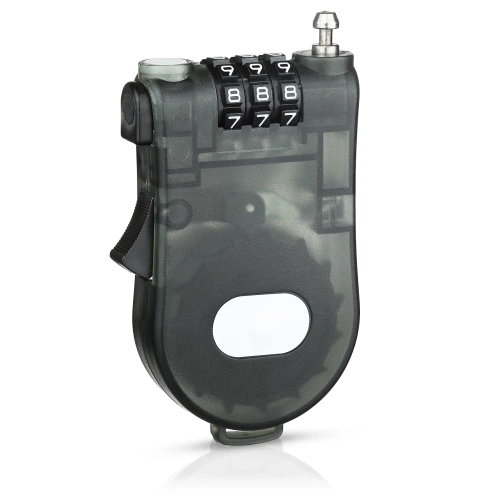 Fahrrad-Zahlenschloss mit flexibler Kabelschlaufe | 110 cm | Universelles Fahrradschloss mit 3-stelligem Zahlencode, kompakt, mit aufrollbarem Kabel | BLC-565