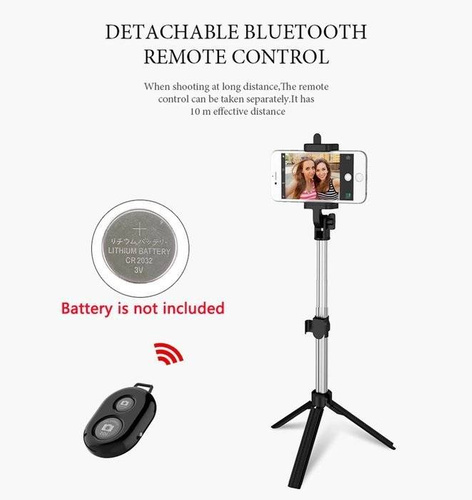 Selfie-Stick mit Bluetooth-Fernauslöser | Monopod Stativ | Kamerastativ | PSI-S003