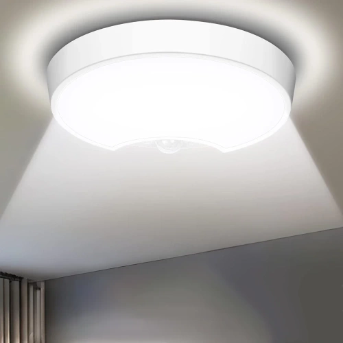 Deckenleuchte mit integriertem Akku | LED-Deckenleuchte mit Dämmerungssensor und Bewegungssensor | C2772-WEISS