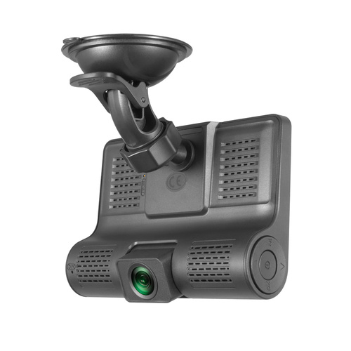 Video-Recorder, Autokamera | 3 Kameras - Vorderseite, Rückseite, Innenraum | FullHD 1296p | Bildschirm 4" | PZ-E9