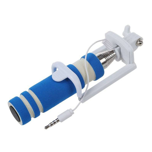 Selfie-Stick teleskopisch für Smartphone mit 3,5 mm Klinkenkabel zur Fernauslösung des Auslösers | Z-08