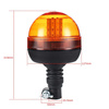 LED Warnleuchte auf Pfosten montiert | Warnblitz | Drehlicht | LED-03L-3-V2