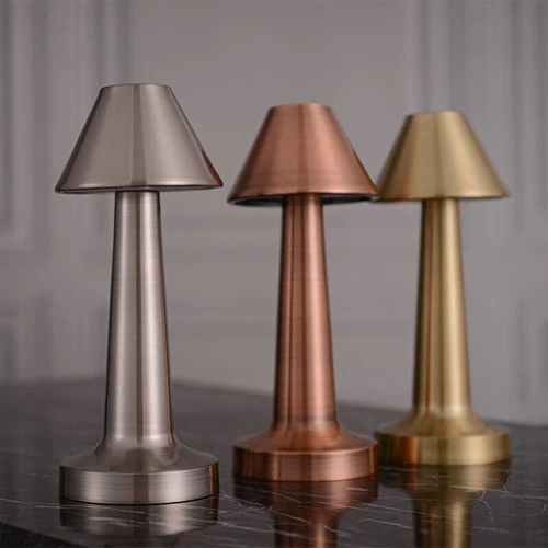 Berühren Sie die Nachttischlampe mit einstellbarer Lichtfarbe | USB-Lampe | HJA12-SILVER | Kabellose Tischlampe