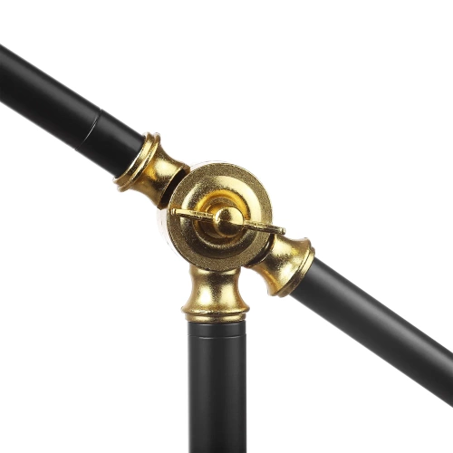 Stehlampe mit verstellbarem Arm | Stilvolle Lampe mit E27-Gewinde | DYT-163-SCHWARZ