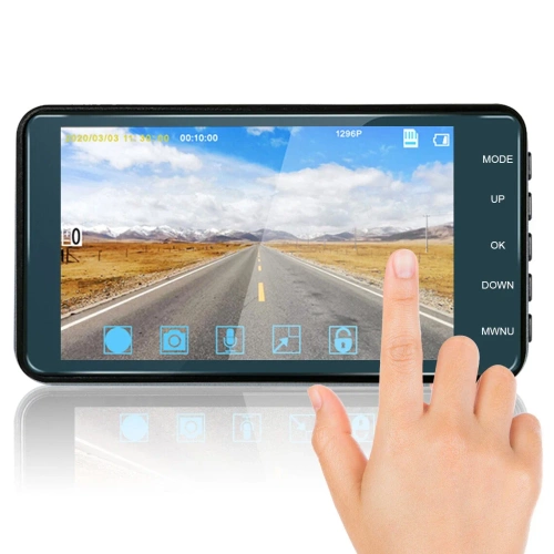 1296p-DVR mit 4-Zoll-Bildschirm und G-Sensor | Full-HD-Autokamera, Touch, WDR, Parken | PZ-V12