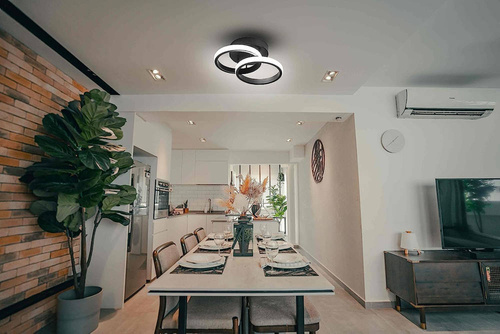 Moderne Deckenleuchte, die die Lichtfarbe verändert| LED | Fernbedienung