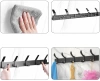 Wandhaken mit verschiebbaren Haken | Metallischer Badezimmer-Wandhaken | Kleider- oder Handtuchhalter | QH-8G-GREY