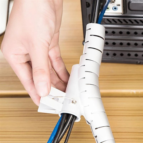 Kabelkanal, Kabel- und Leitungsorganizer | 2,6 m | weiß | CRG-002-2.6M