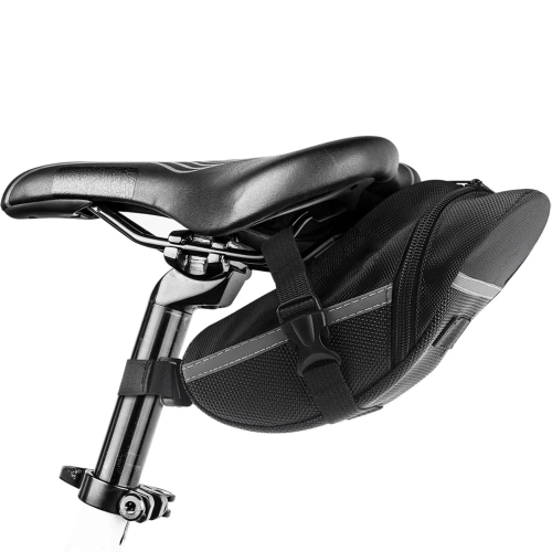Wasserdichte Fahrradtasche aus strapazierfähigem 600D-Material | Leichte, aerodynamische Satteltasche mit Reflektoren | 600DCWBW-208