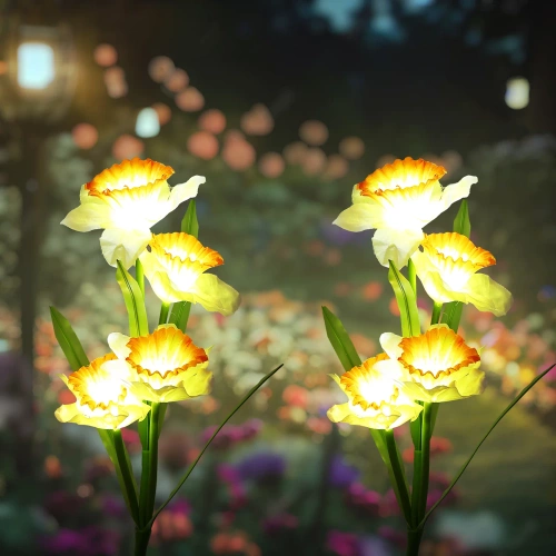 FLD-24 | Solarblume | LED-Solar-Gartenlampe Narzisse Narzisse | 67 cm, 600 mAh