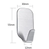 Möbelhaken | Edelstahl-Badezimmergriff | Selbstklebender Haken für Handtücher, Geschirrtücher, Küchenaccessoires | BXV-10PCS-SILBER