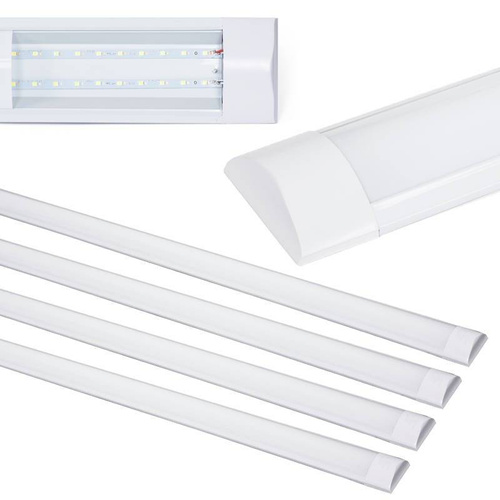 4x LED-Deckenpanel 36W 120 cm | Aufputz-CCD-Panel blendfrei | 4x IFX-36W-120