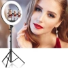 Ringlicht-Set | 45 cm mit Stativ 210 cm | professionelle Beleuchtung für Streaming oder Make-up