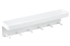 Metallischer Schlüsselhalter mit Regal | Weißer Kleiderhaken | Hakenleiste | ZW-J26-WHITE