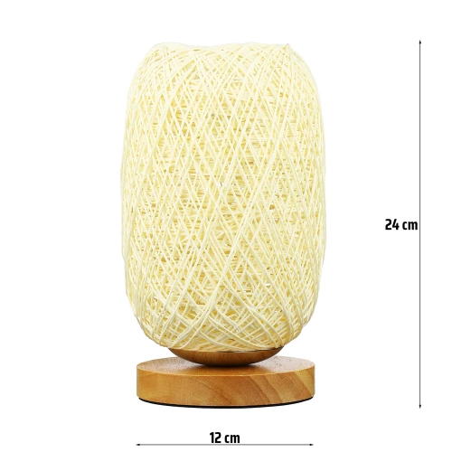 Rattan-Tischleuchte | stilvolles Nachttischlicht | ZBD-C2314-BG