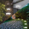 Solar Bodenleuchte, Gartenleuchte, Einbaustrahler | 16 LED | Edelstahl | ⌀ 11,5cm | YNG-16LED-WC