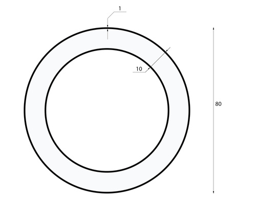 Modern Lineare LED Hängelampe 50W, Aluminium rund Pendelleuchte | Höhenverstellbar | Φ80x6 | LPL-004