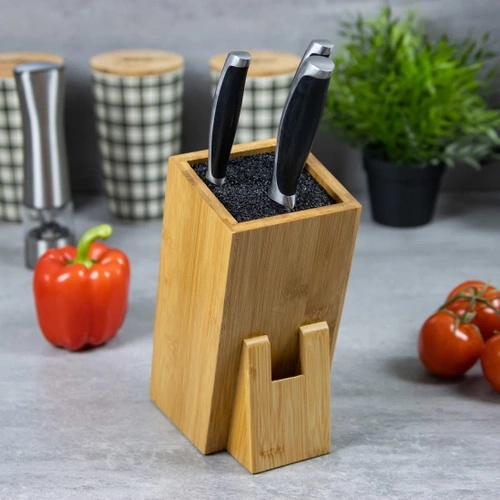 Messerhalter | Küchenorganizer | Bambus Messerblock und Schere | ZDJ-242-BAMBOO