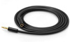 Klinkenstecker-Verlängerung | vergoldete Anschlüsse und Stecker | HQ-Qualität | AFB-2-2M-Schwarz