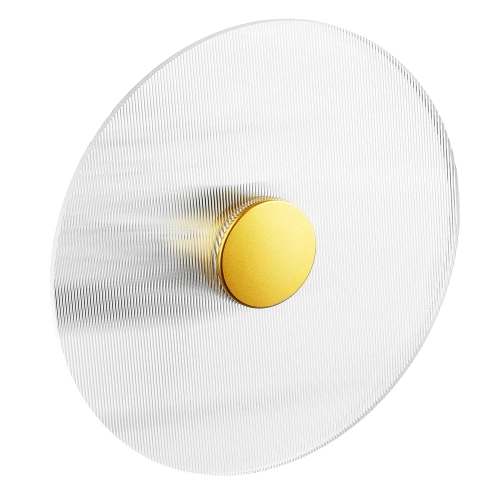 Runde Wandleuchte ⌀25 cm | Moderne Wandleuchte mit geriffeltem Schirm | WLB-D250