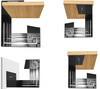 Set 2 Kabelorganizer für Schreibtischunterbau 40 cm | Korb, Führungsschiene, Halterung | Schwarz | CWT-O2