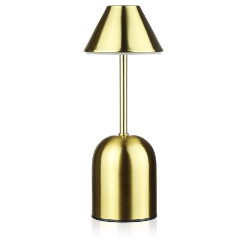Kabellose Nachtlampe mit eingebautem 2000 mAh Akku | Moderne Tischleuchte mit einstellbarer Leistung und Lichtfarbe | YG-D020-Gold