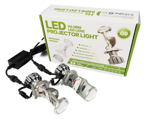 LED-Scheinwerferlampe Set | H4, 60 W, 12.000 lm, SMD 5530, mit Linsenprojektoren