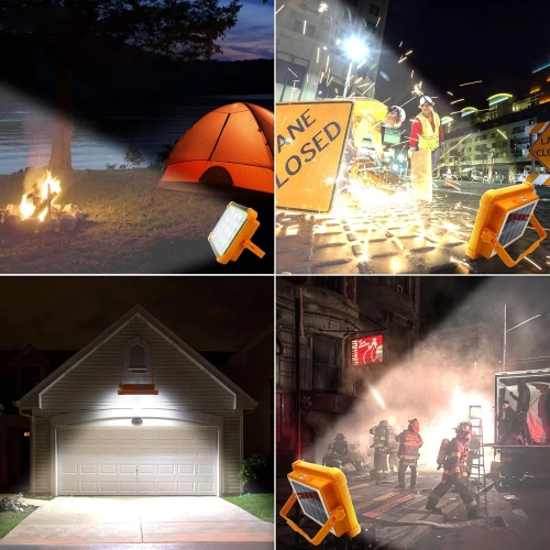 LED-Arbeitsleuchte | solarbetrieben, Powerbank-Funktion, 200 W | gelb | TGD-200W-YELLOW