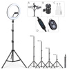 4-in-1 | Ringlicht 260 mm | Einstellbares Stativ 210 cm | Netzladegerät WA-001 | Bluetooth iOS / Android Fernbedienung | SENY 260T