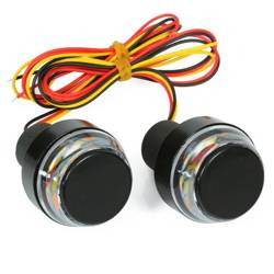 2in1 Motorradlampen zur Montage im Griff des Lenkrads | DUAL COLOR - Blinker und Tagfahrlicht | 2 Stück - 1 Packung