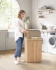 Wäschekorb | Bambus Aufbewahrungsbox für Spielzeug | Holz Wäschesammler | 1-Kammer Wäschekorb für Badezimmer | 80 l | UYL-80L-LIBR