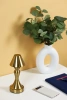Tischlampe mit eingebautem Akku | Nachtlicht mit drei Leuchtfarben | Stimmungsvolle Lampe für Hotel, Restaurant | HJA12-A-GOLD