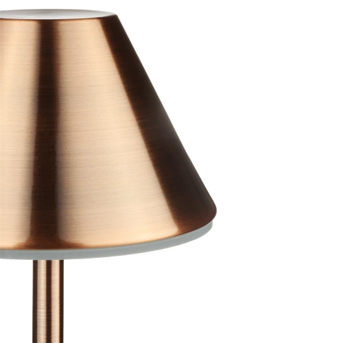 Kabellose Nachtlampe mit eingebautem 2000 mAh Akku | Moderne Tischlampe mit einstellbarer Leistung und Lichtfarbe | YG-D020-Kupfer