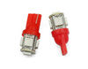 Auto-LED-Lampe W5W T10 5 SMD 5050 ROT