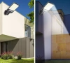 Solar-Gartenleuchte mit Dämmerungs- und Bewegungssensor | IP65, 72 COB LED-Lampen, IR-Fernbedienung | LD-616B-72COB