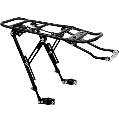 Universal-Hinterradgepäckträger mit Federklappe | Aluminium verstellbarer Gepäckträger bis 27 kg | BIK-ZJ667