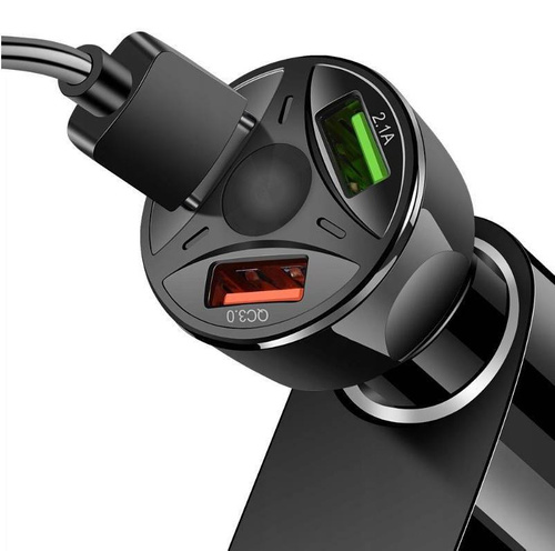 Schnellladegerät fürs Auto 3x USB | Schnellladung Quick Charge 3.0 | CA-007