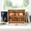 Bambus Brotkasten mit Regal | Großer Brotkasten für Brot, Brötchen | FC-B317