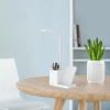 Smarte LED-Schreibtischlampe mit kabellosem Qi-Laden | 3-in-1-Schreibtischlampe mit Organizer und Ladegerät | Moderne Arbeitszimmerlampe mit Organizer | MD-K5-15W