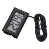 Digitales Thermometer | Mini-Messgerät mit wasserdichter Sonde | KTM-050-SCHWARZ