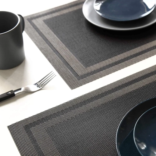 Tischset | Untersetzer | Tischdecke | Dekorative Küchenmatte | F040-SCHWARZ