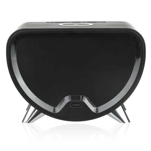 LED-Wecker mit Qi-Ladefunktion 15 W, Thermometer und 3 Alarmzeiten | USB-Uhr für das Schlafzimmer | SZ07-15W-BR