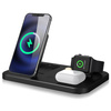 Dockingstation für Apple iPhone AirPods Watch | 15W kabelloses Ladegerät für Telefon und Kopfhörer | Reiseversion | WD-04