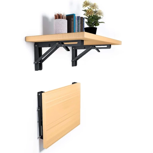 Klappbare Regalträger | klappbare Konsolen für Regal, Arbeitsplatte | 40 cm | schwarz | FB-A40CM-BLACK