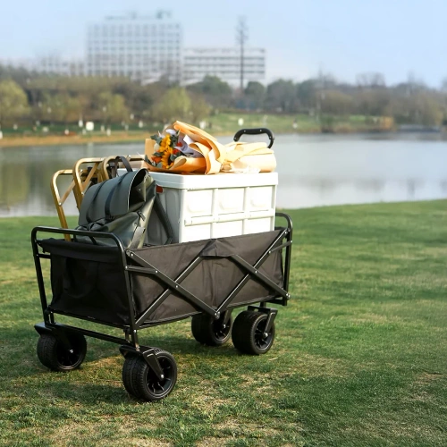 Faltbarer Reisewagen | Großer Transportwagen 100kg | Strandwagen 120L | CP01-80