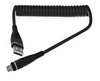 Micro USB 1M | Spiralkabel USB zum Aufladen des Telefons | Quick Charge 3.0 2.4A | AM32