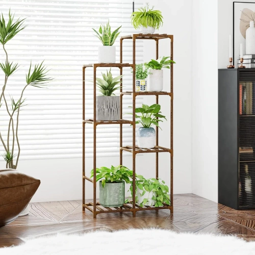 Holz Blumenständer für Töpfe | Pflanzenständer | Blumenregal | NZ238-BAMBOO