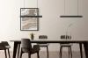Moderne rechteckige Pendelleuchte | Fernbedienung | LED | schwarz | SX41-60CM-24W-BK